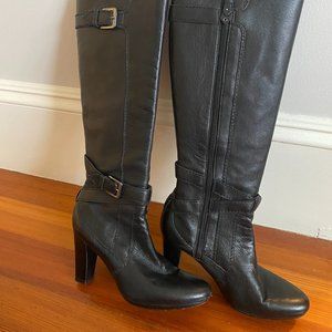 Cole Haan Tall Black full zip boots, size 8.5